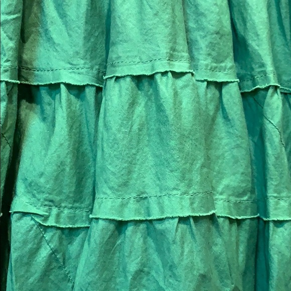 fun ForeverCute tiered forest green  maxi skirt, S - Picture 3 of 8